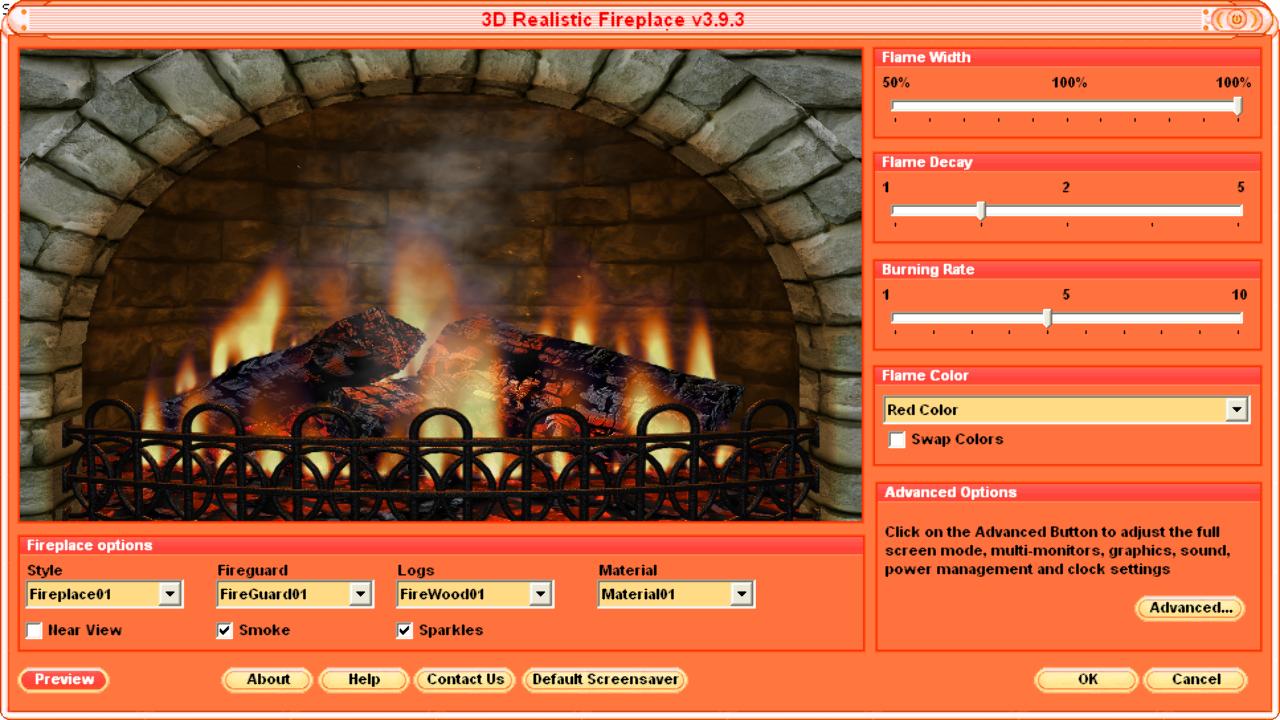 fireplace Screen Savers